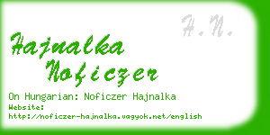 hajnalka noficzer business card